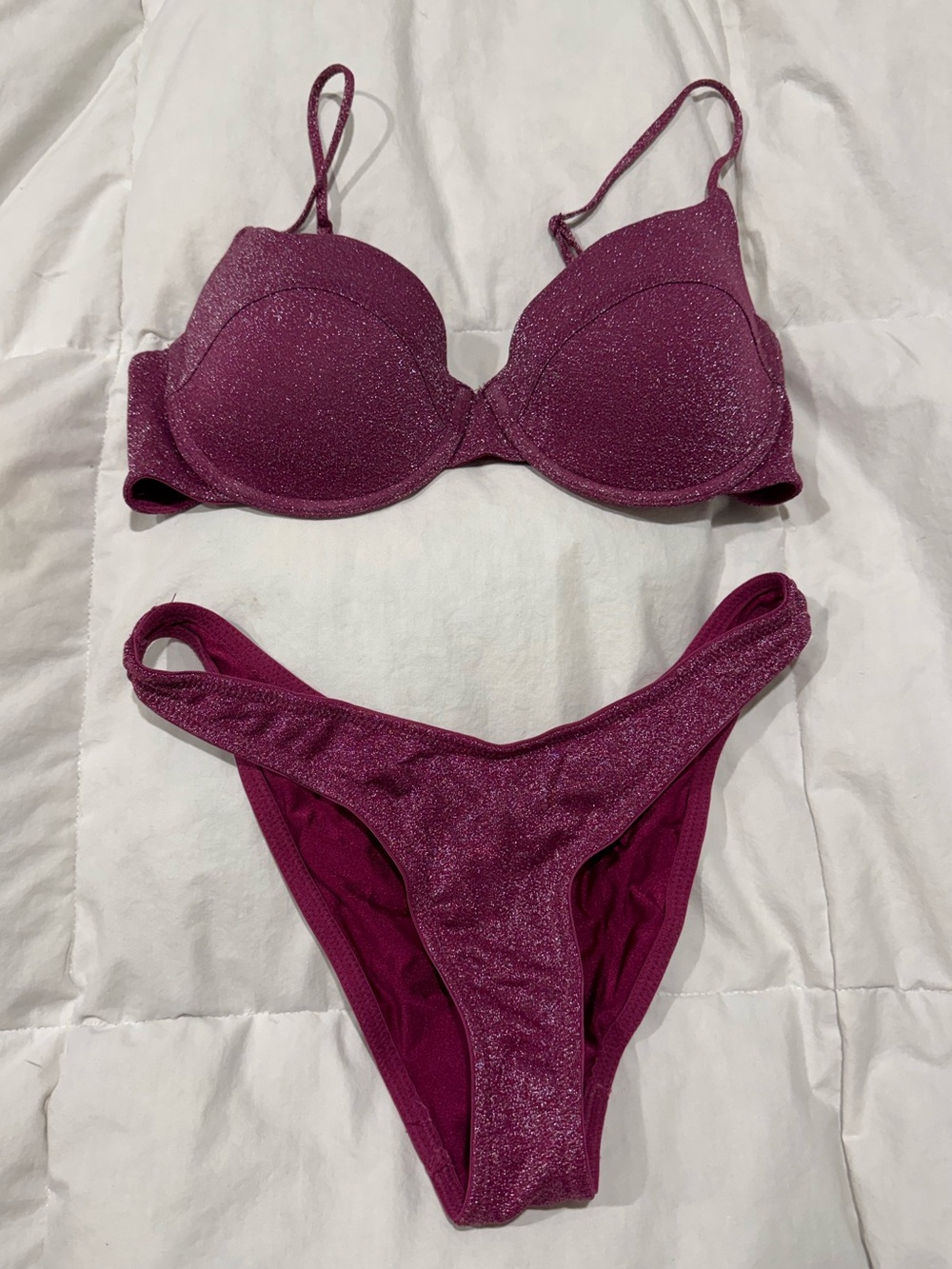 Triangl Swimwear Macia Grape Sparkle Bikini Set